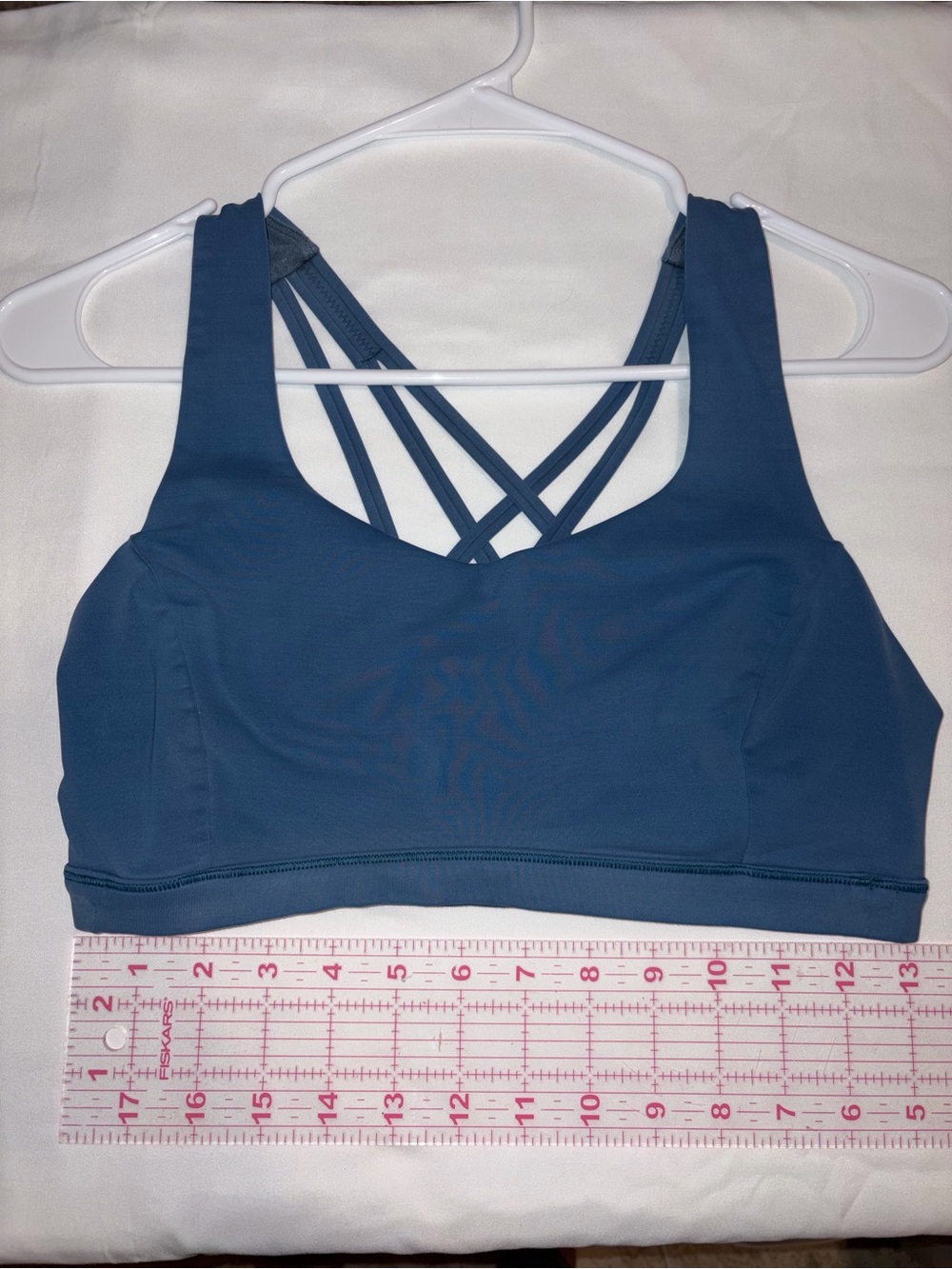 Women's Strappy Back Sports Bra - Blue